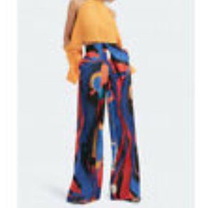 AQ/AQ Serena High Rise Azine Pleated Print Trouser